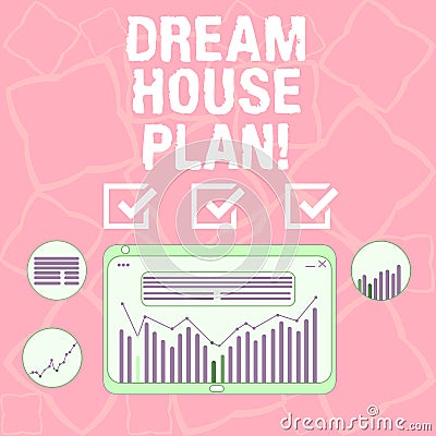 Word writing text Dream House Plan. Business concept for construction working drawings that define all specification Stock Photo