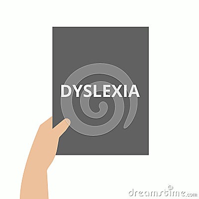 Word writing text Dyslexia Cartoon Illustration