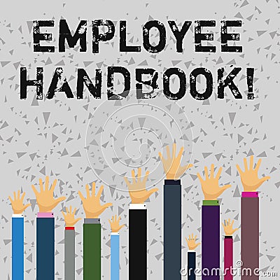 Word writing text Employee Handbook. Business concept for Document Manual Regulations Rules Guidebook Policy Code. Stock Photo