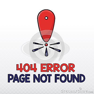 Word writing text 404 Error Page Not Found. Business concept for Webpage on Server has been Removed or Moved Stock Photo