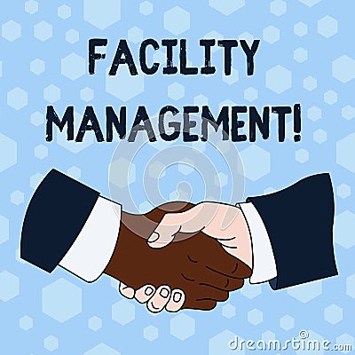 Word writing text Facility Management. Business concept for Multiple Function Discipline Environmental Maintenance Hand Stock Photo