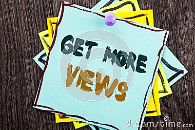 Word, writing, text Get More Views. Business concept for More Traffic Leads Online Page Promotion Popularity Traffic written on B Stock Photo