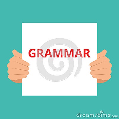 Word writing text Grammar Motivational Call Cartoon Illustration