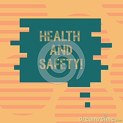 Word writing text Health And Safety. Business concept for regulation and procedures intended prevent accident injury Stock Photo