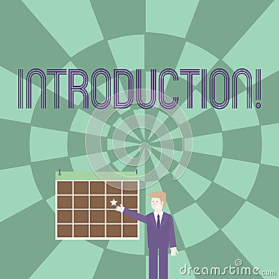 Word writing text Introduction. Business concept for First part of a document Formal presentation to an audience Stock Photo