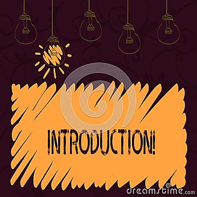 Word writing text Introduction. Business concept for First part of a document Formal presentation to an audience. Stock Photo