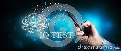 Word Writing Text Iq Test Stock Photo