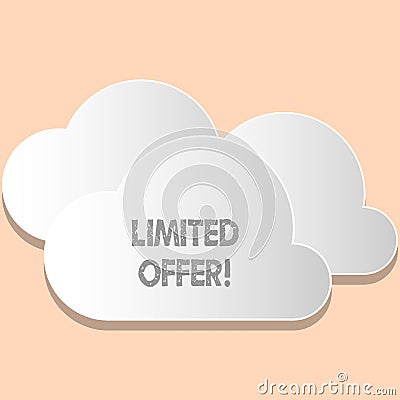 Word writing text Limited Offer. Business concept for Short time special clearance Price Reduction. Stock Photo