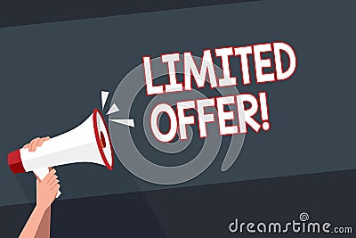 Word writing text Limited Offer. Business concept for Short time special clearance Price Reduction. Stock Photo