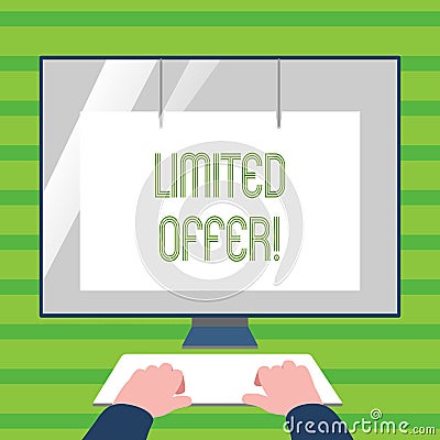 Word writing text Limited Offer. Business concept for Short time special clearance Price Reduction Stock Photo