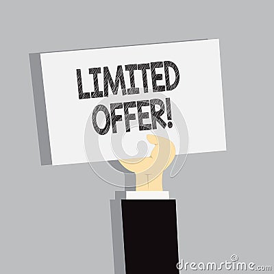 Word writing text Limited Offer. Business concept for Short time special clearance Price Reduction. Stock Photo