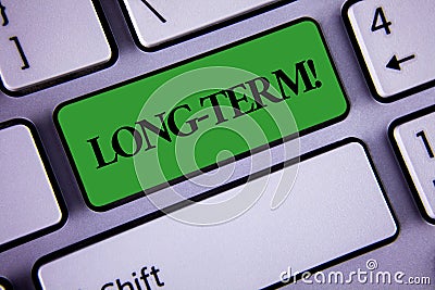 Word writing text Long-Term Motivational Call. Business concept for Occurring over large period of time Future plans written on Gr Stock Photo