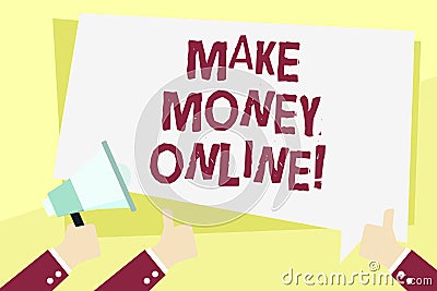 Word writing text Make Money Online. Business concept for Business Ecommerce Ebusiness Innovation Web Technology. Stock Photo