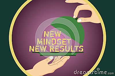 Word writing text New Mindset New Results. Business concept for Open to Opportunities No Limits Think Bigger Hu analysis Stock Photo