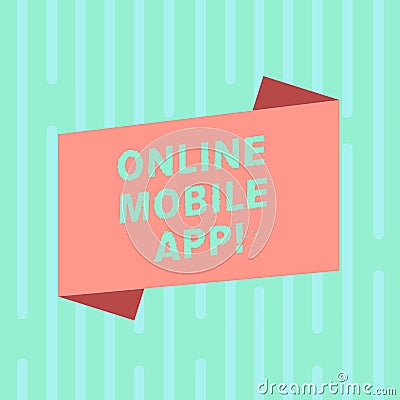 Word writing text Online Mobile App. Business concept for application software designed to run on smartphones Blank Stock Photo