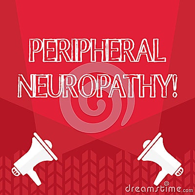 Word writing text Peripheral Neuropathy. Business concept for condition or disease affecting the peripheral nerves Blank Stock Photo