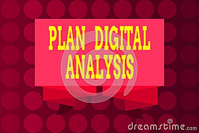Word writing text Plan Digital Analysis. Business concept for sales data and economic growth graph chart, business Stock Photo