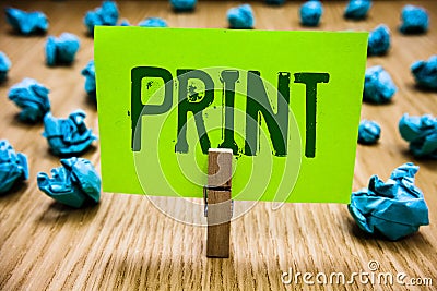 Word writing text Print. Business concept for Produce letter numbers symbols on paper by machine using ink or toner Paper cyan obj Stock Photo