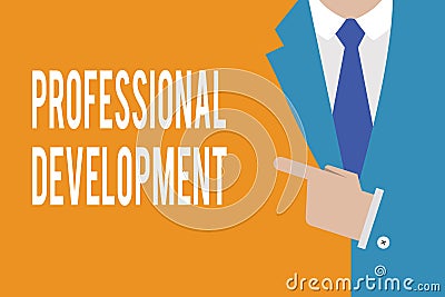 Word writing text Professional Development. Business concept for Learning to earn or maintain Mastery Credentials Stock Photo