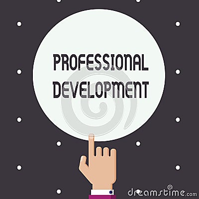 Word writing text Professional Development. Business concept for Learning to earn or maintain Mastery Credentials Stock Photo