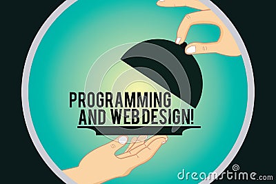 Word writing text Programming And Web Design. Business concept for Website development Designing web pages Hu analysis Stock Photo