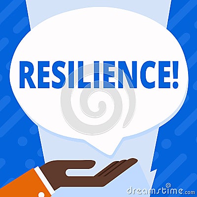 Word writing text Resilience. Business concept for Capacity to recover quickly from difficulties Persistence. Stock Photo