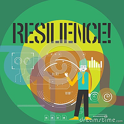 Word writing text Resilience. Business concept for Capacity to recover quickly from difficulties Persistence. Stock Photo