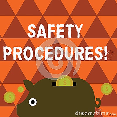 Word writing text Safety Procedures. Business concept for steps description of process when deviation may cause loss Stock Photo