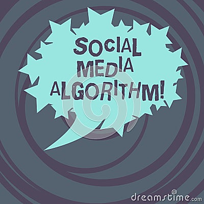 Word writing text Social Media Algorithm. Business concept for Sorting all post and show the most popular to user Blank Stock Photo