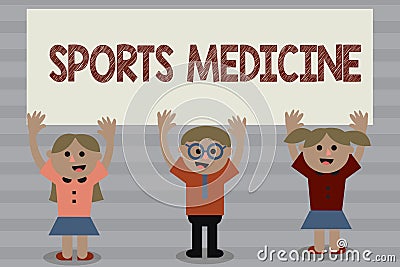 Word writing text Sports Medicine. Business concept for Treatment and prevention of injuries related to sports Stock Photo