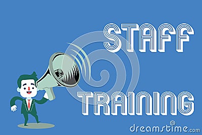 Word writing text Staff Training. Business concept for A program that helps employees to learn specific knowledge Stock Photo