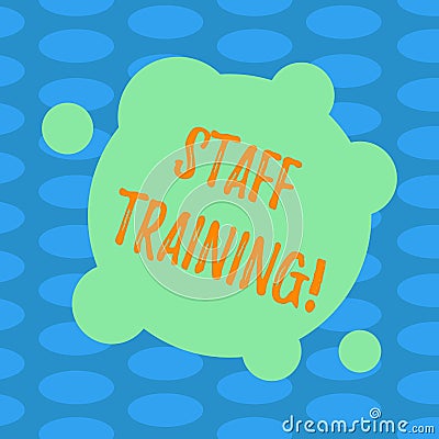 Word writing text Staff Training. Business concept for Teaching Teamwork new things Employee Education Preparation Blank Deformed Stock Photo