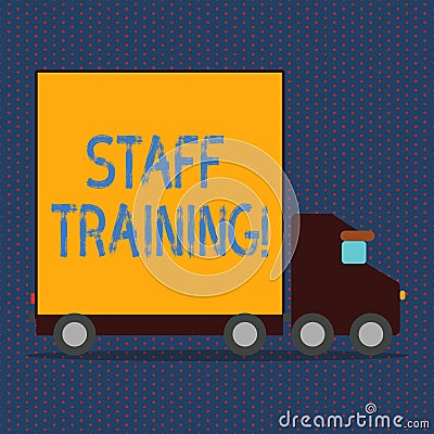 Word writing text Staff Training. Business concept for Teaching Teamwork new things Employee Education Preparation. Stock Photo