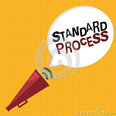 Word writing text Standard Process. Business concept for rules made to be matched with final product quality Stock Photo