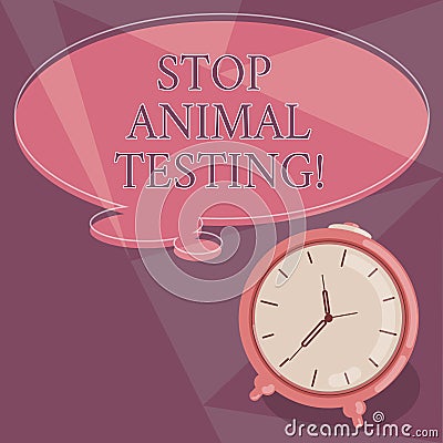 Word writing text Stop Animal Testing. Business concept for scientific experiment which live animal forced undergo Blank Stock Photo