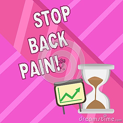 Word writing text Stop Back Pain. Business concept for Medical treatment for physical symptoms painful muscles. Stock Photo