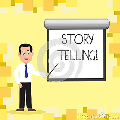 Word writing text Story Telling. Business concept for Tell or write short Stories Share Personal Experiences. Stock Photo