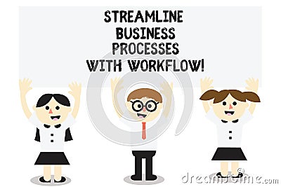 Word writing text Streamline Business Processes With Workflow. Business concept for Computer social media process Three Stock Photo