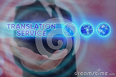 Word writing text Translation Service. Business concept for the Equivalent Target Language from the Mother Tongue Elements of this Stock Photo