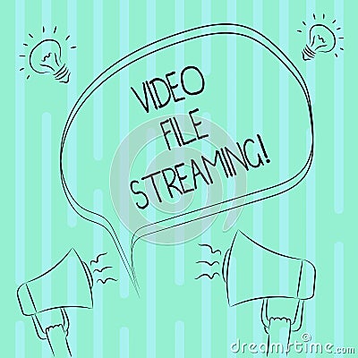 Word writing text Video File Streaming. Business concept for video be viewed online without being downloaded Freehand Stock Photo