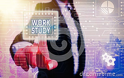 Word writing text Work Study. Business concept for college program that enables students to work parttime. Stock Photo