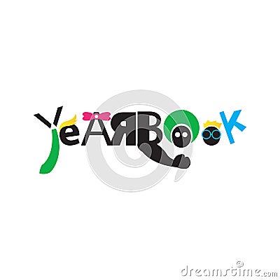 word of Yearbook design for year book cover logo Vector background illustrations Vector Illustration