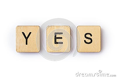 The word YES Stock Photo