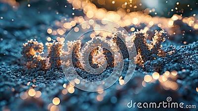 The word yolo spelled out in glittery letters, AI Stock Photo