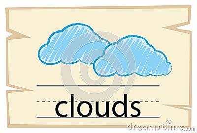 Wordcard template for word clouds Vector Illustration