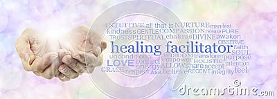 Words associated with being a Healing facilitator Stock Photo