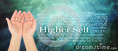 Words associated with healing and the Higher Self Stock Photo