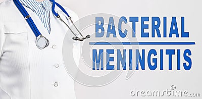 Words - Bacterial Meningitis on a white background. Medical concept Stock Photo