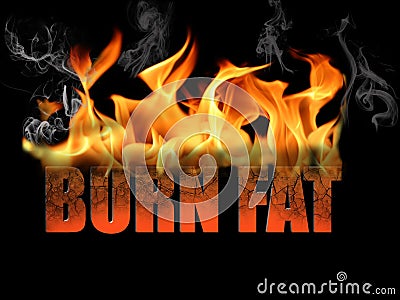 Words Burn Fat Stock Photo