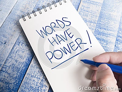Words Have Power, Motivational Words Quotes Concept Stock Photo